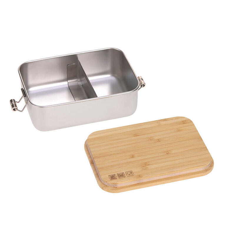 Caja almuerzo acero inox Bambú