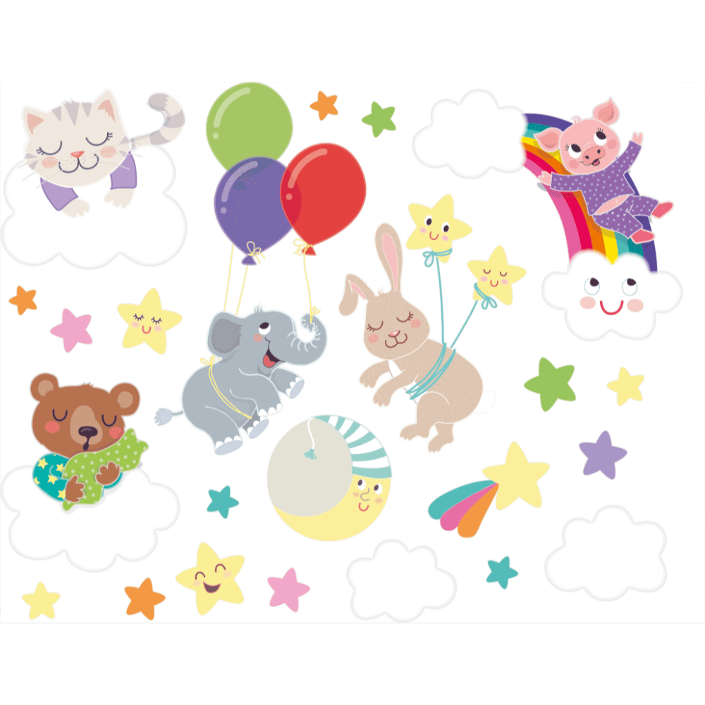 Pegatinas fluorescentes para ventana - Moses