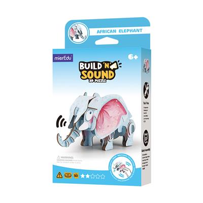 Mini Puzzle 3D con sonido Elefante - mierEdu