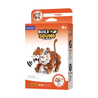 Mini Puzzle 3D con sonido Tiger - mierEdu