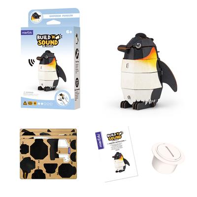 Mini Puzzle 3D con sonido Pingüino - mierEdu