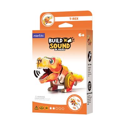 Mini Puzzle 3D con sonido T-Rex - mierEdu