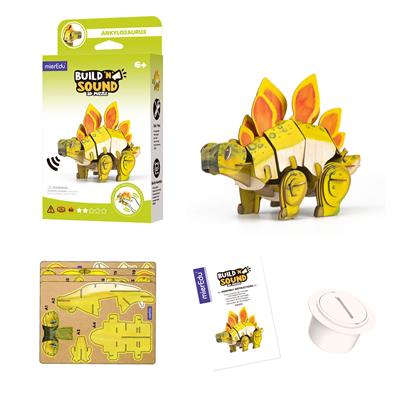 Mini Puzzle 3D con sonido Estegosaurio - mierEdu