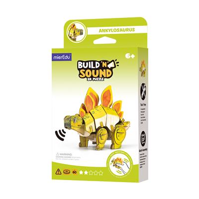 Mini Puzzle 3D con sonido Estegosaurio - mierEdu