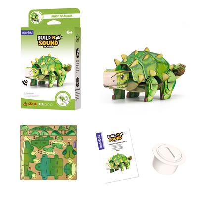 Mini Puzzle 3D con sonido Ankylosaurio - mierEdu