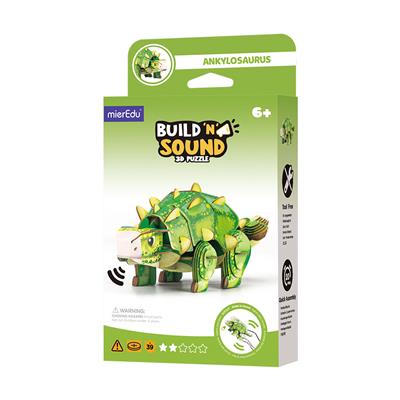 Mini Puzzle 3D con sonido Ankylosaurio - mierEdu