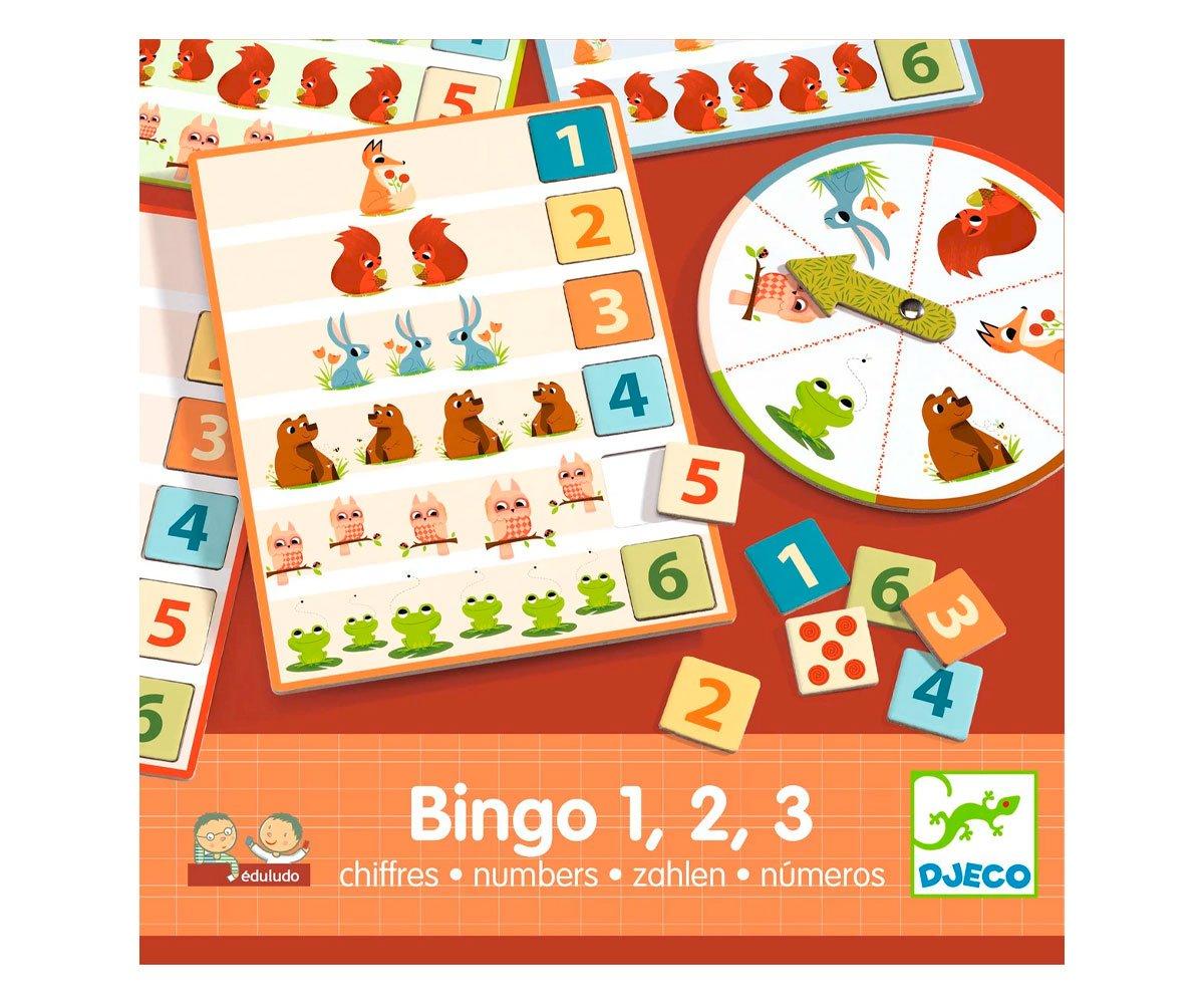 Bingo Educativo 1, 2, 3 Números - Djeco