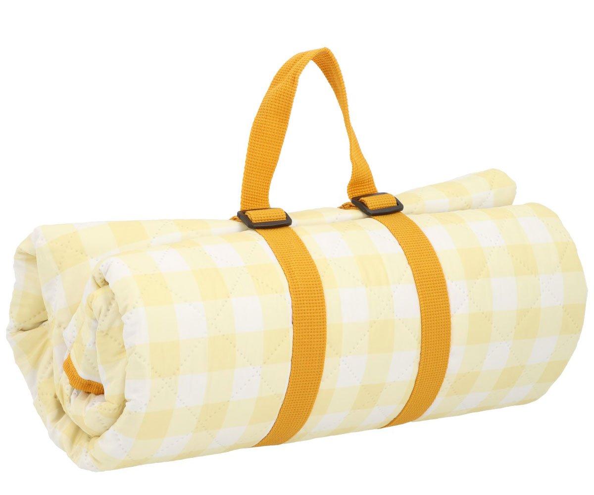 Manta Picnic Stripes Yellow Chess