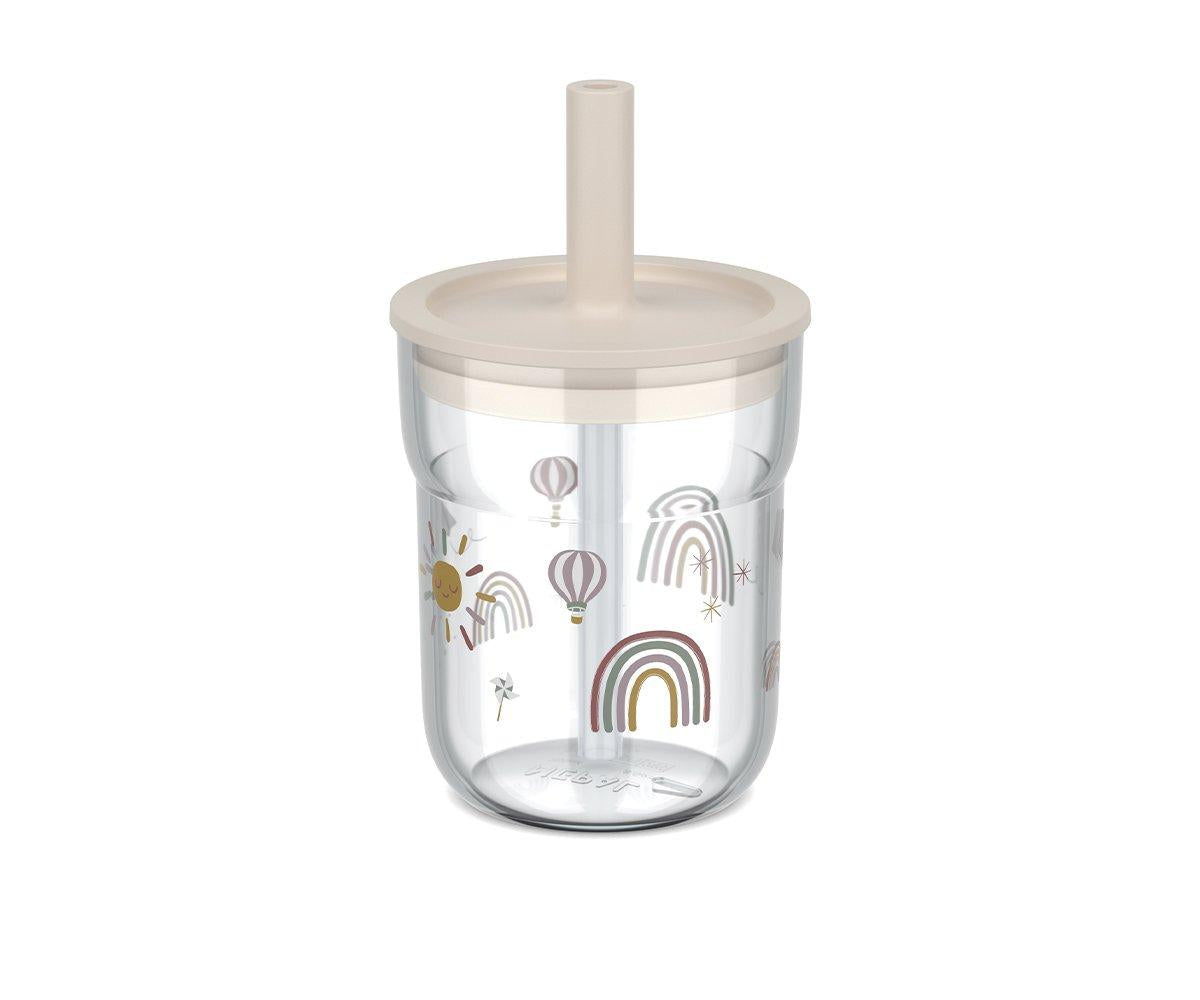Vaso con Pajita Sunshine & Rainbow 250 ml