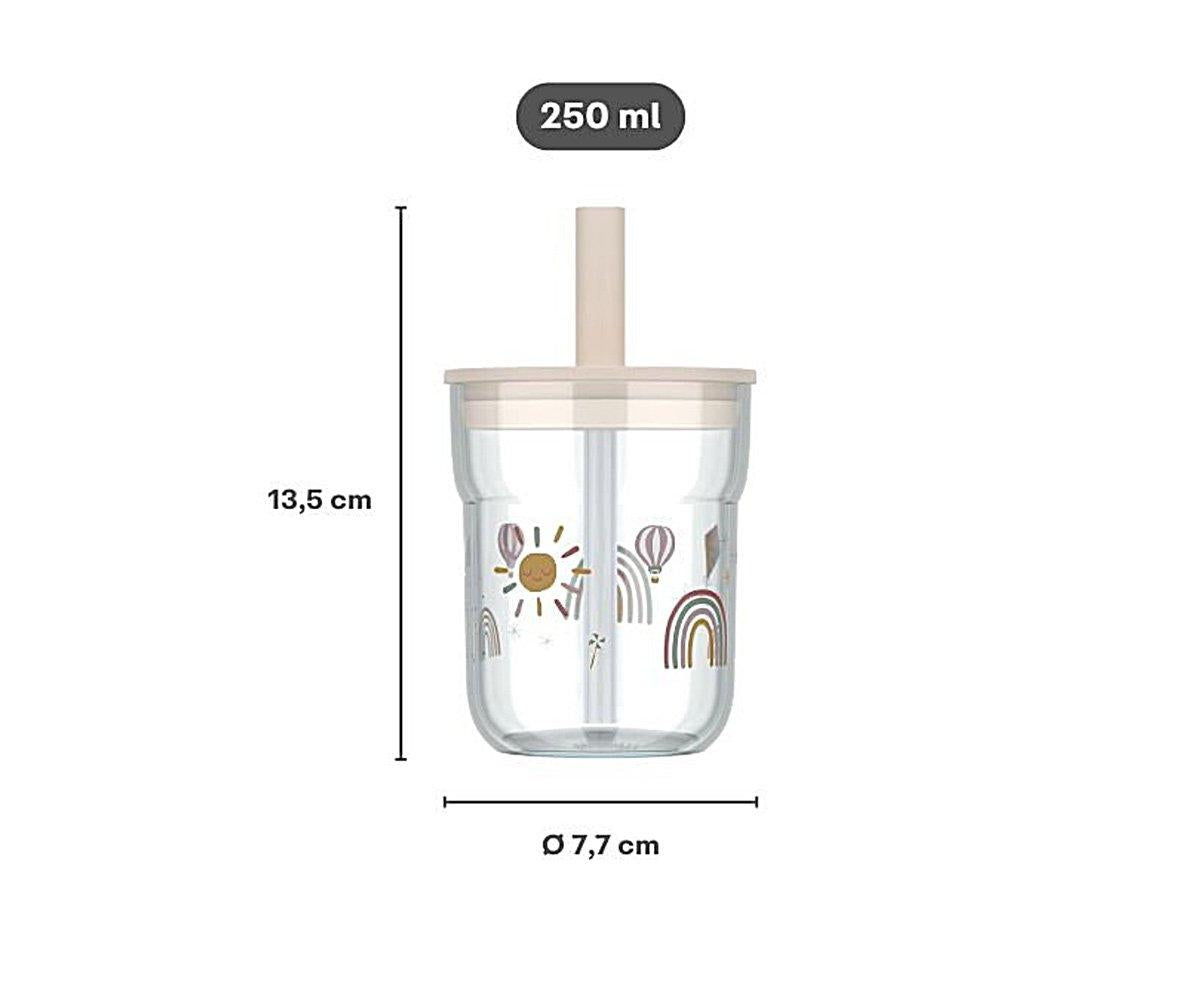 Vaso con Pajita Pequeña granja 250 ml