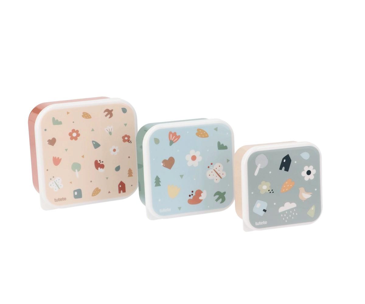 3 Cajas Almuerzo Geometric Nature