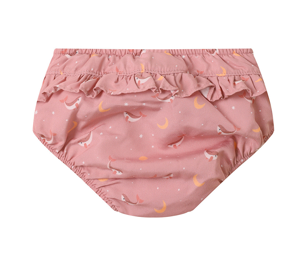 Bañador Pañal Volantes Whale Pink