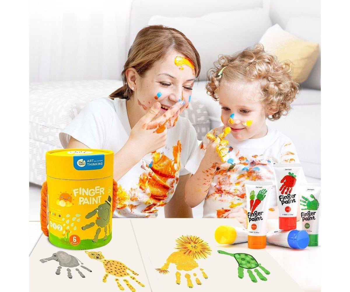 Cubo Pintura de Dedos 6 Colores - Jar Meló