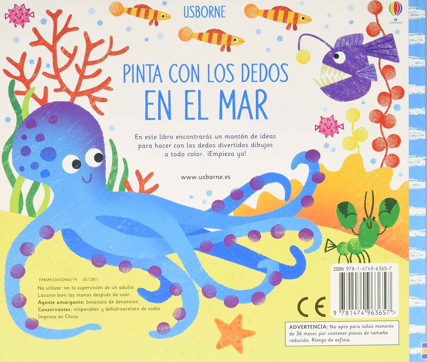 Pinta con los dedos - En el mar