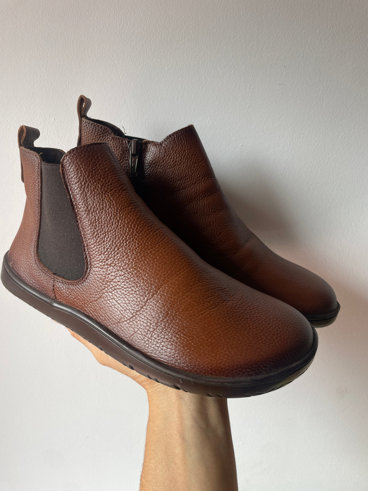 Vivant - Chelsea barefoot piel marrón