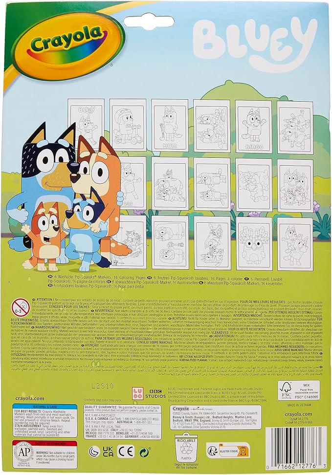 Álbum Colorea por números Bluey - Crayola