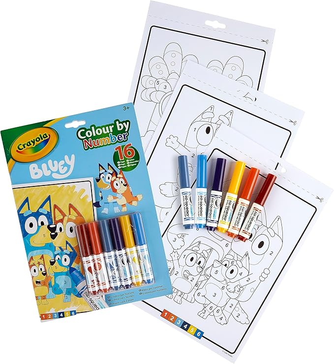 Álbum Colorea por números Bluey - Crayola