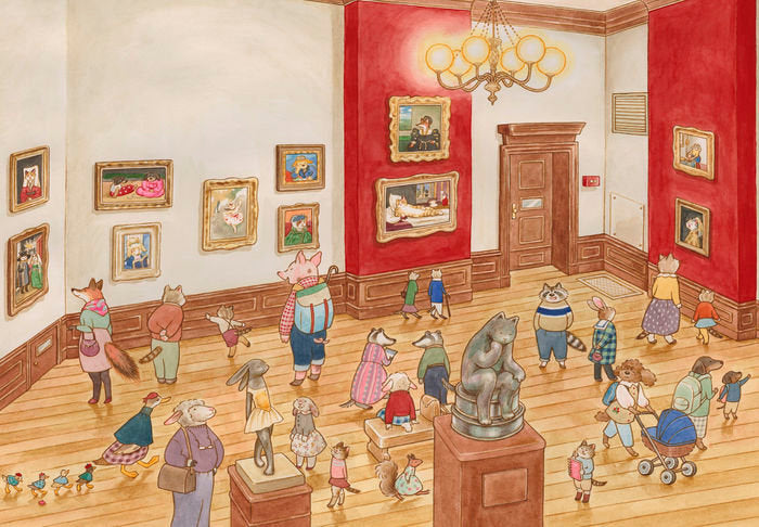 La familia Gátez en el museo