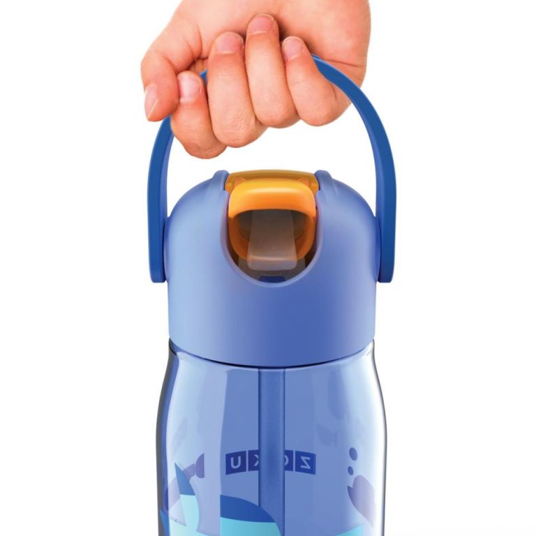 Botella niños c:pajita púrpura caballo- 400ml2