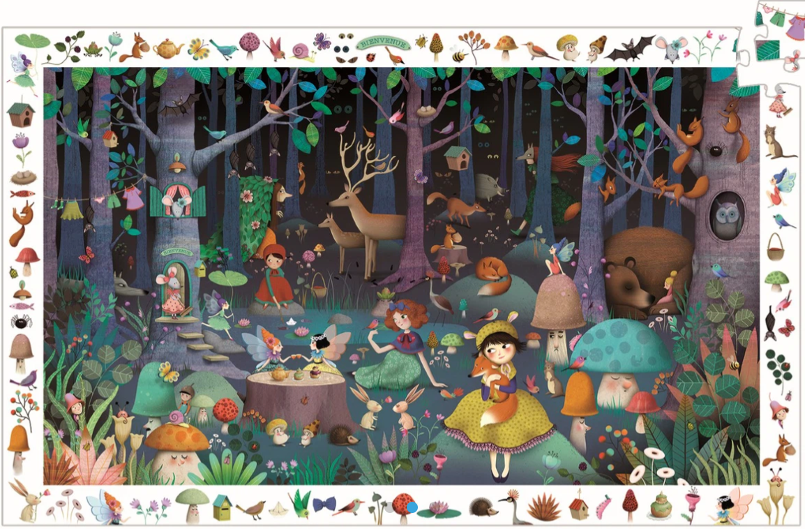 Puzzle Observación Bosque encantado 100 pzas - Djeco