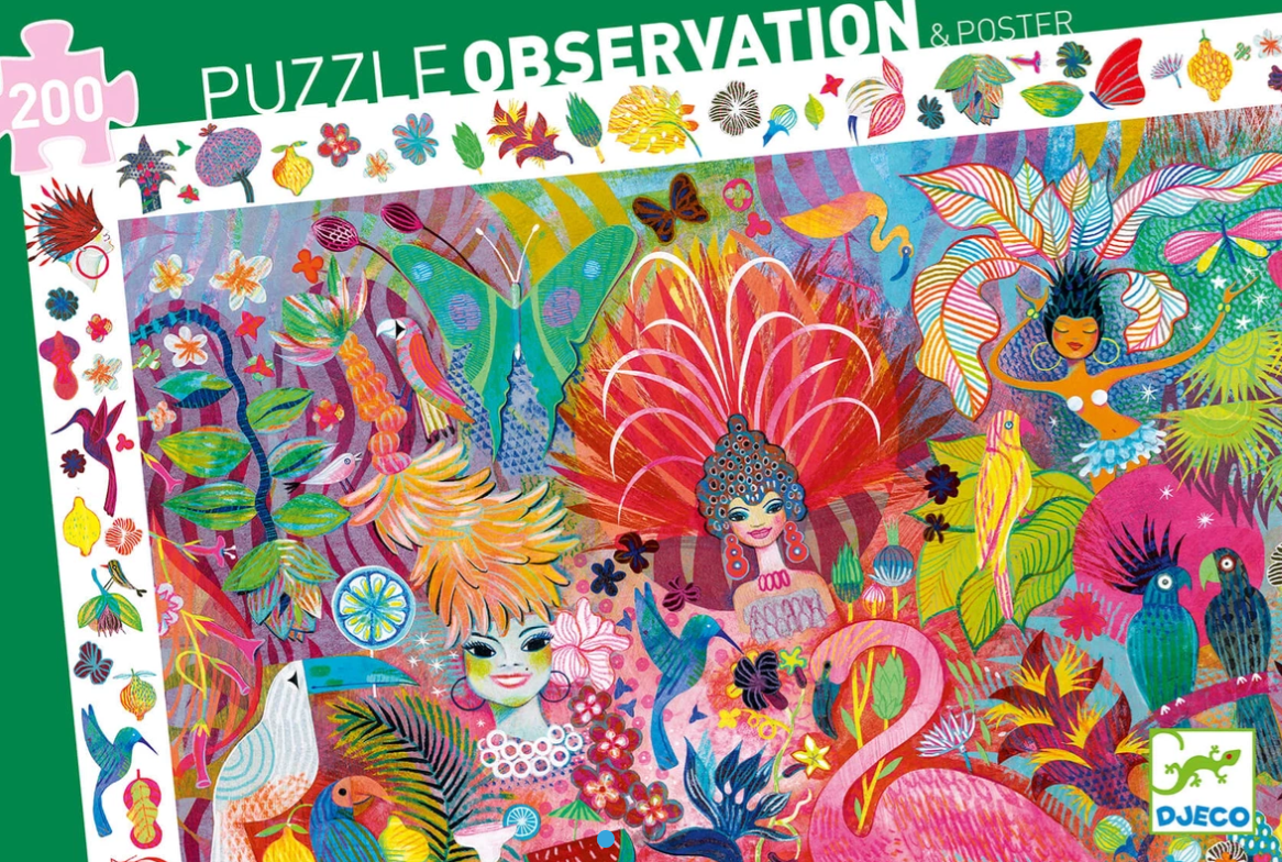 Puzzle observación Carnaval Río 200 pzas - Djeco