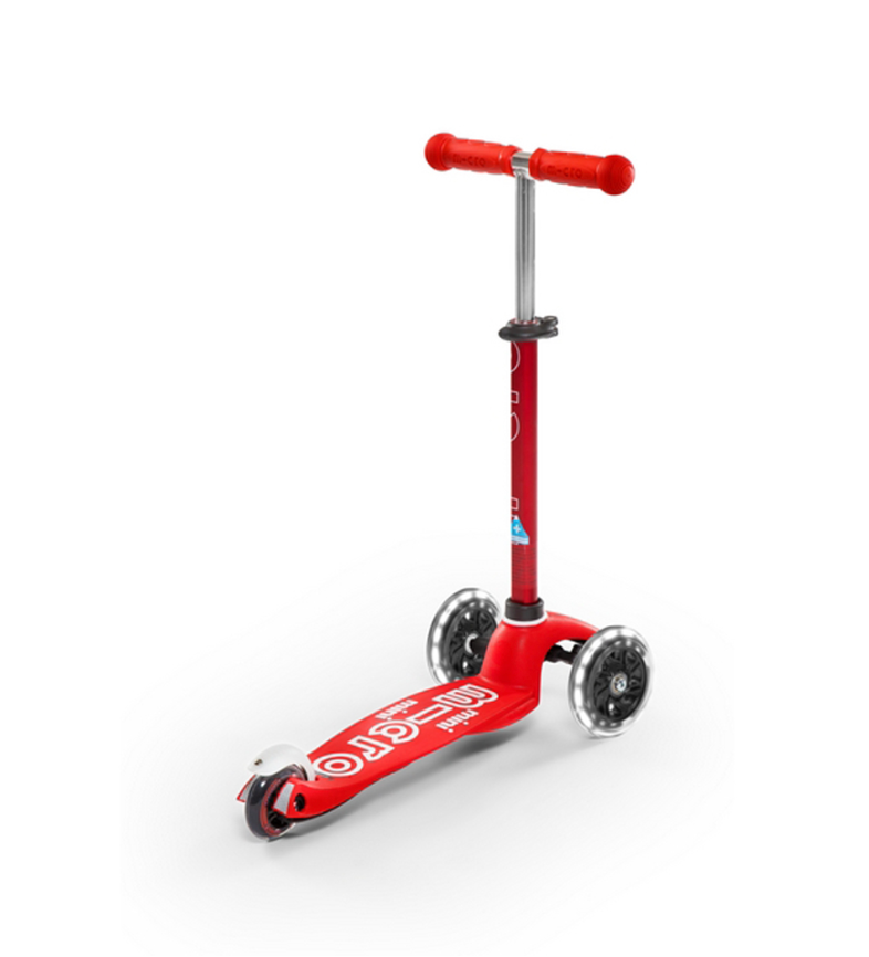 Patinete Mini Micro Deluxe Rojo Luces LED