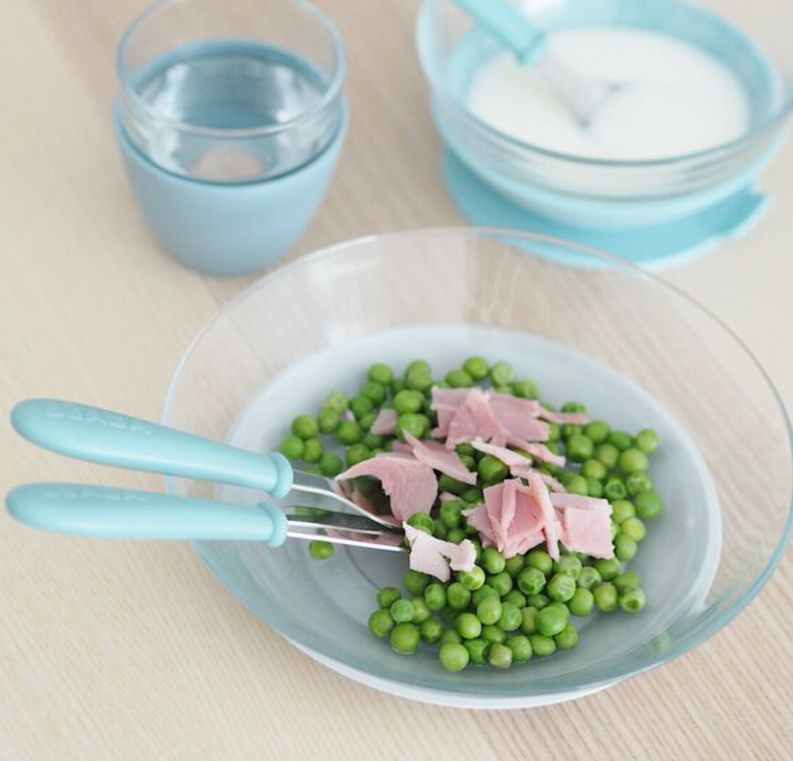 Set de comida de vidrio BEABA X DURALEX