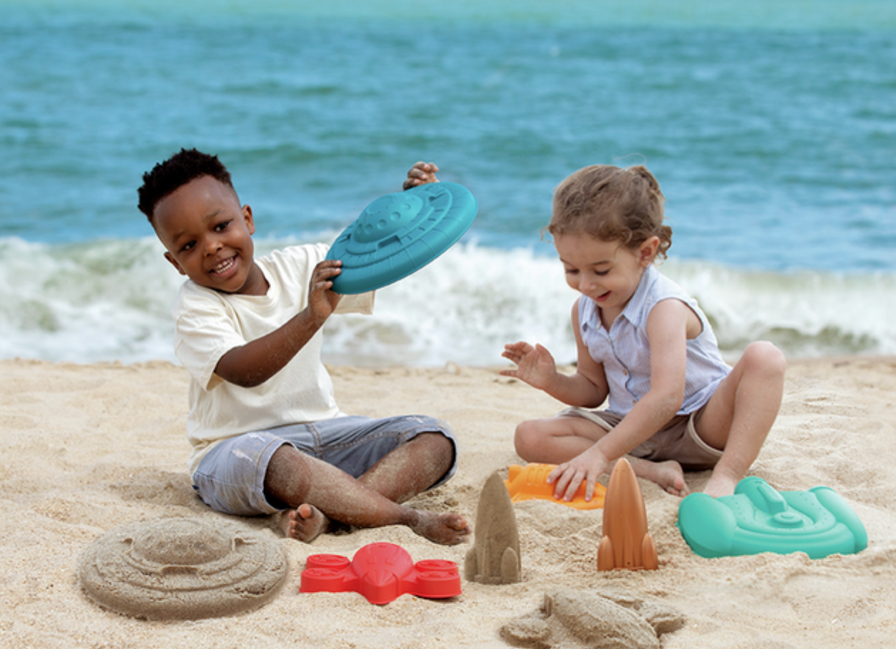 Mochila Antiarena con Moldes de Playa Naves Espaciales - Hape