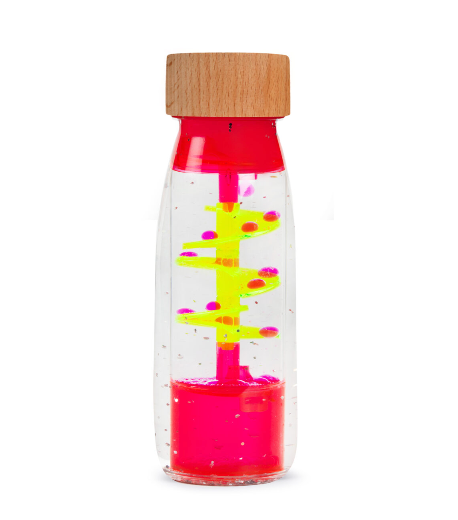 Botella sensorial flotante Spiral Pink