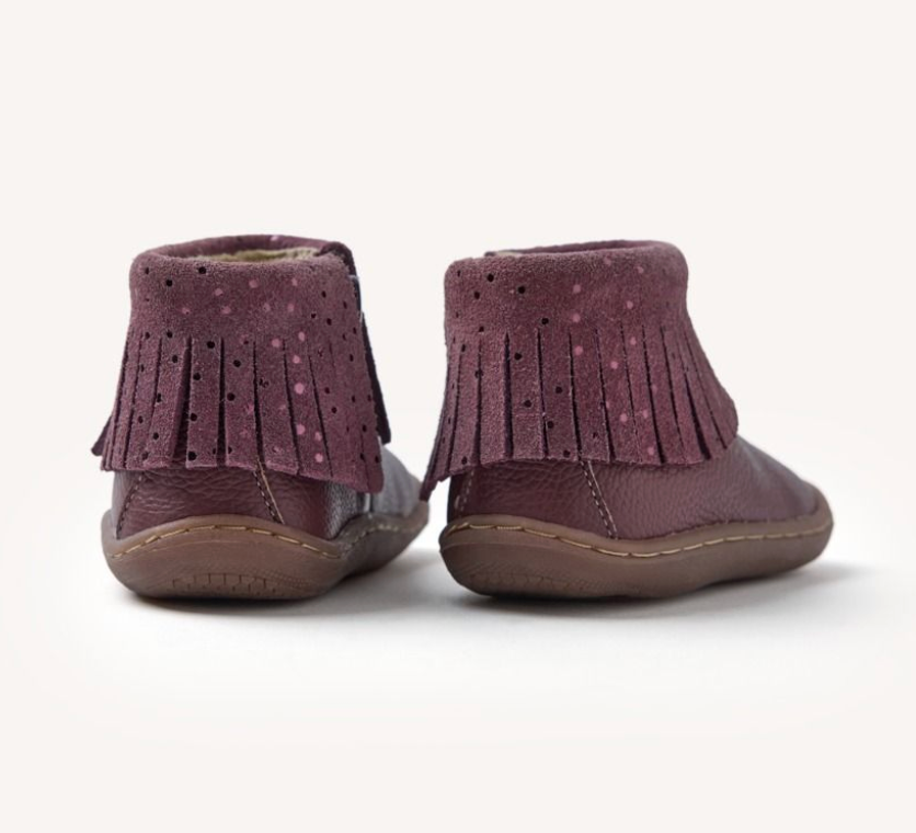 Botas piel flecos Levering Burdeos - Gioseppo