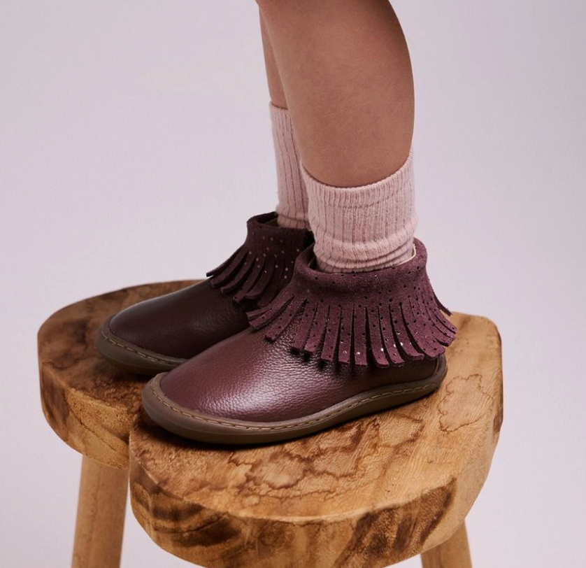 Botas piel flecos Levering Burdeos - Gioseppo