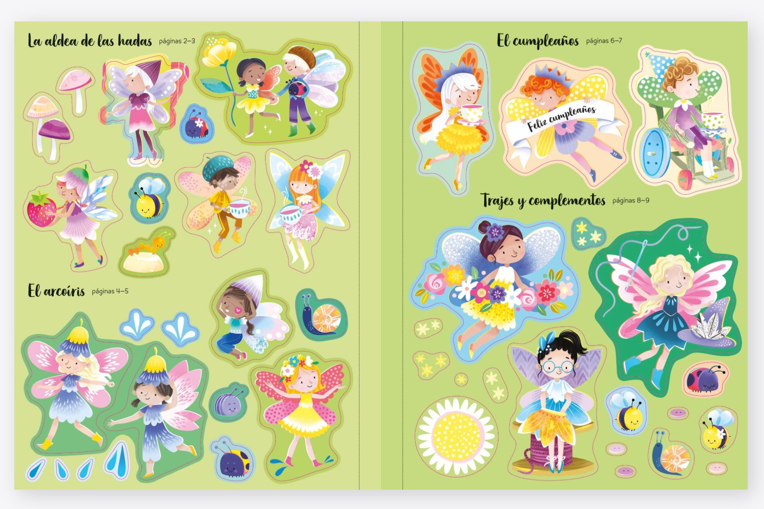 Mi pequeño libro de pegatinas - Brillos y destellos Hadas