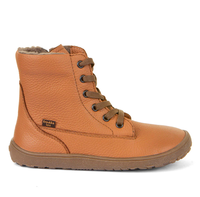 Bota Froddo Barefoot cordones Cognac