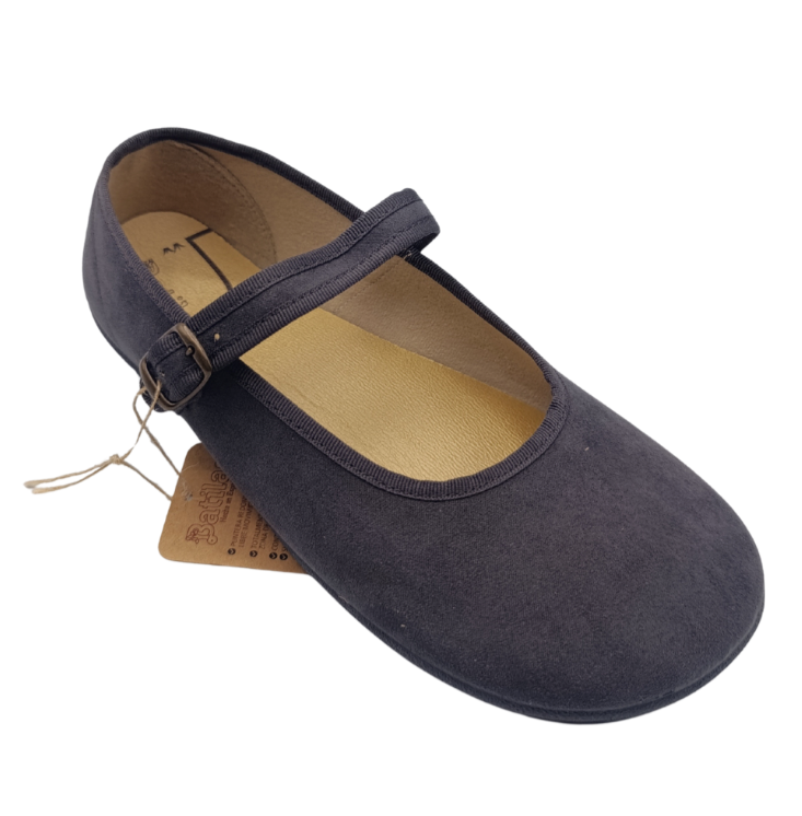 Batilas Merceditas gris hebilla serratex