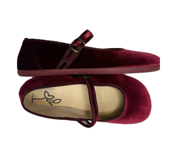 Batilas Merceditas burdeos hebilla terciopelo