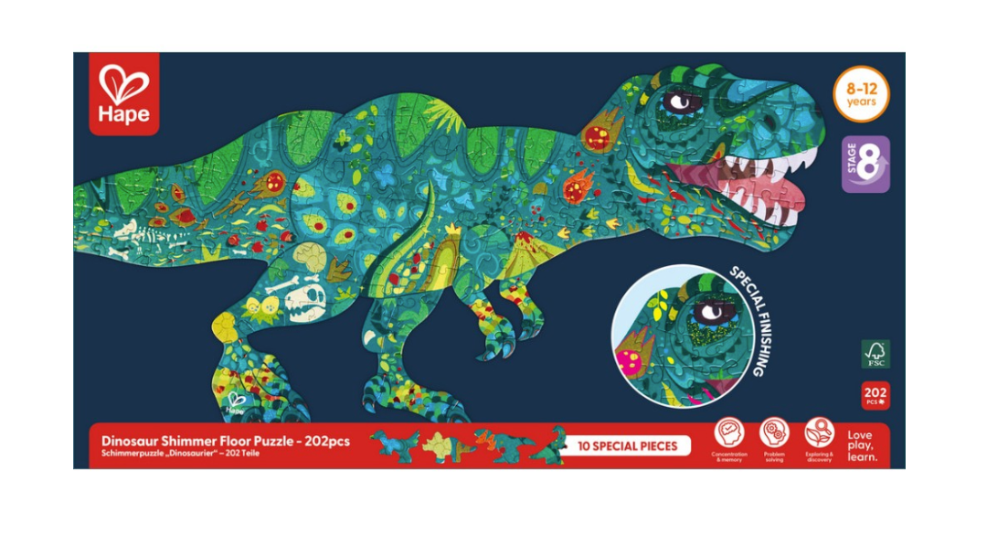 Puzzle Dinosaurio brillante - Hape
