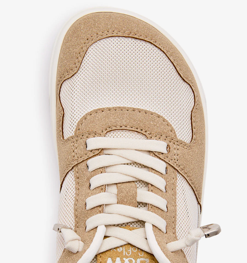 Deportiva Barefoot Malla Blanca y Beige B&W