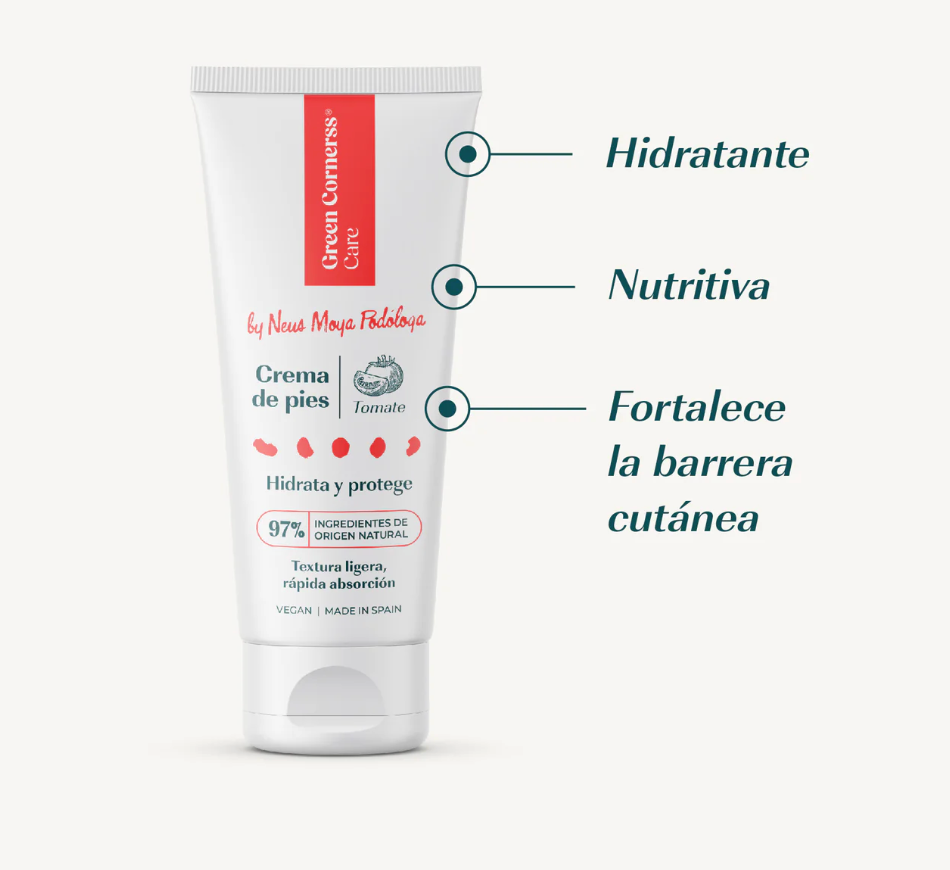 Crema de pies apta - Green Cornerss