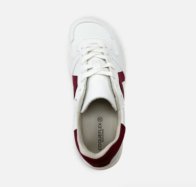 Deportiva Micropelle- suede Blanco Cereza