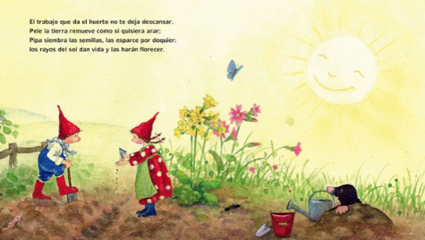 Pipa y Pele en el huerto