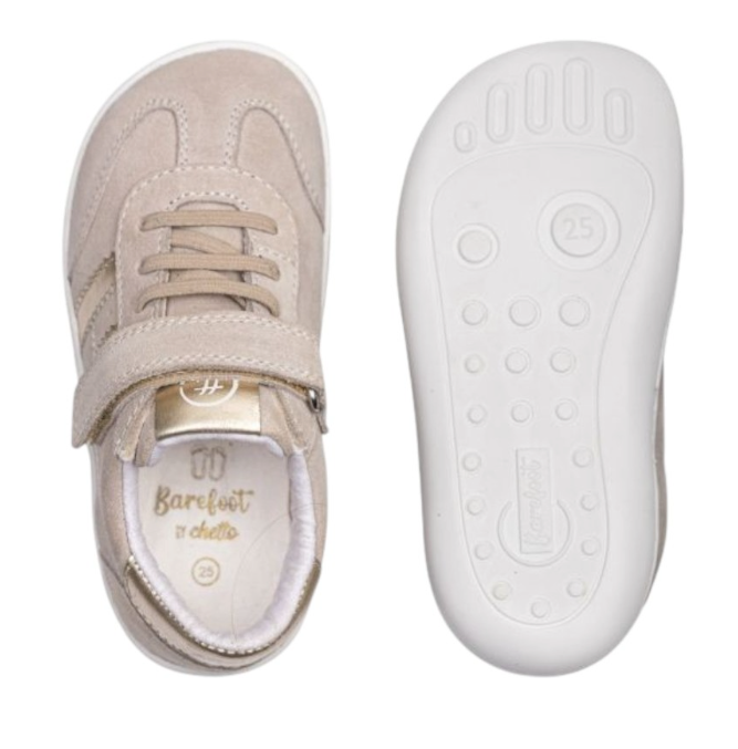 Deportiva Piel Beige-Oro – Chetto