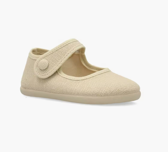 Batilas Merceditas Crema botón lino