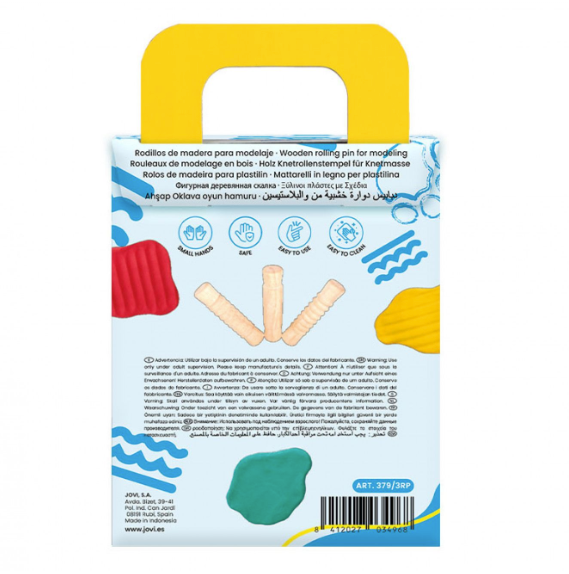 Mt First Baby Estuche 3 Rodillos de madera diferentes texturas
