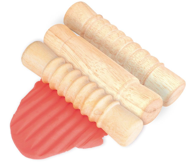 Mt First Baby Estuche 3 Rodillos de madera diferentes texturas