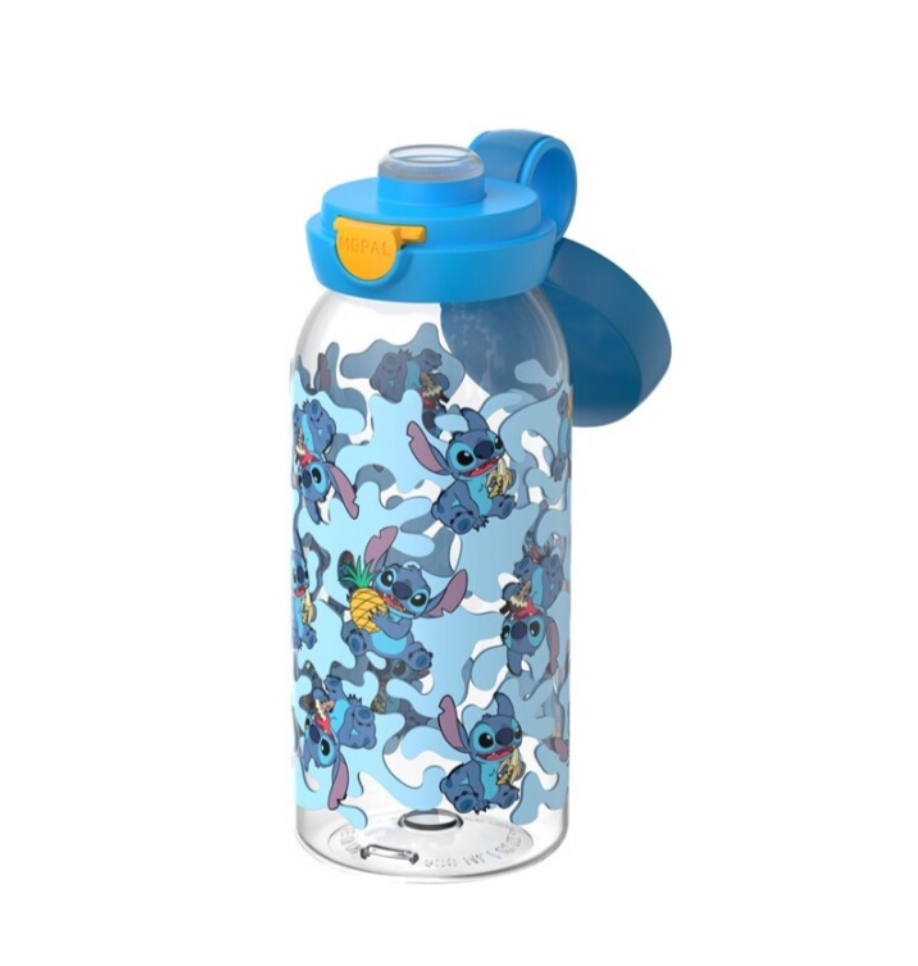 Botella plástico con tapón 600ml Stitch