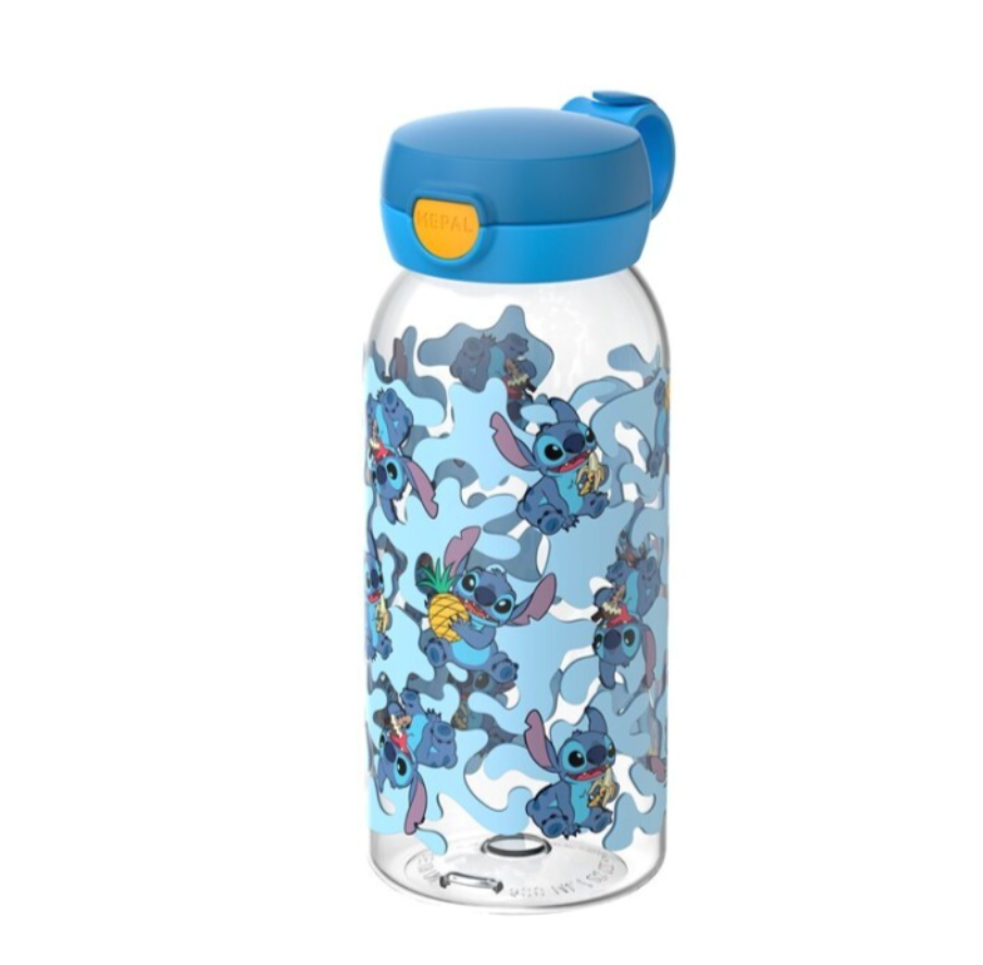 Botella plástico con tapón 600ml Stitch