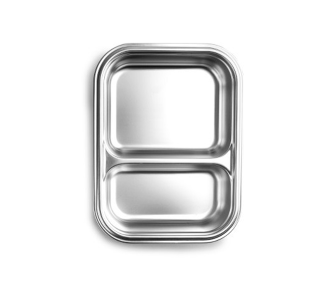 Caja almuerzo acero inox compartimentos TwoGo