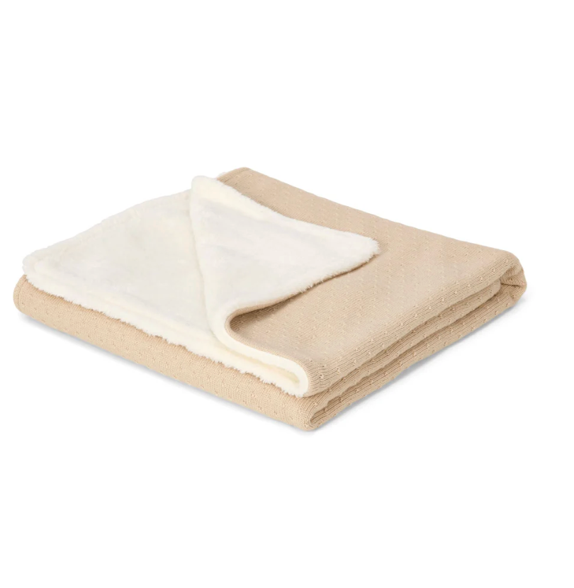 Manta de punto polar Beige