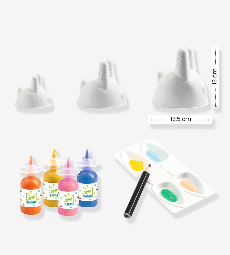 Pintar con los dedos trío de conejitos - Djeco