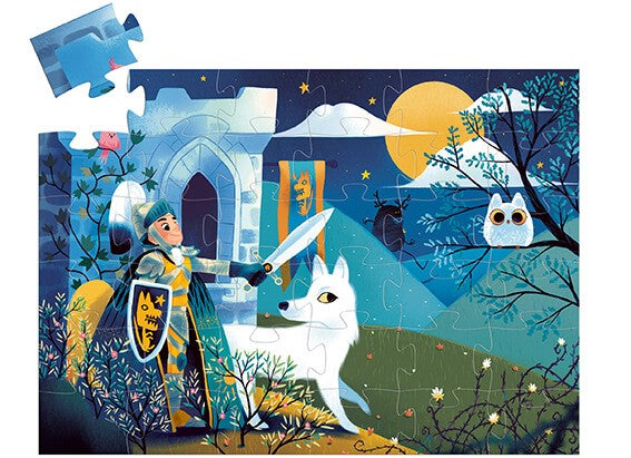 Puzzle silueta El Caballero de la luna llena 36 pzas - Djeco